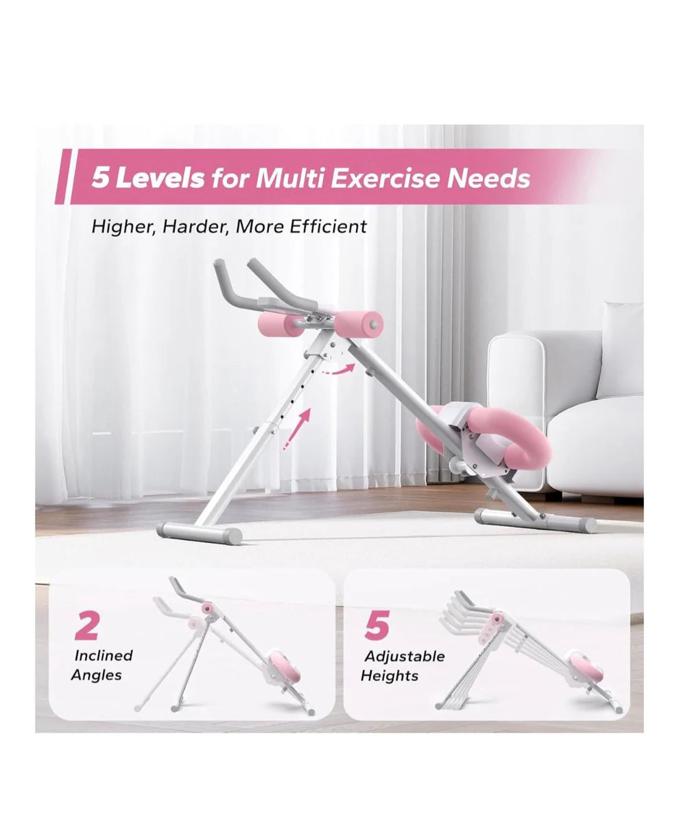 Adjustable Ab Trainer Foldable Machine for Abs Workout at Home Gym